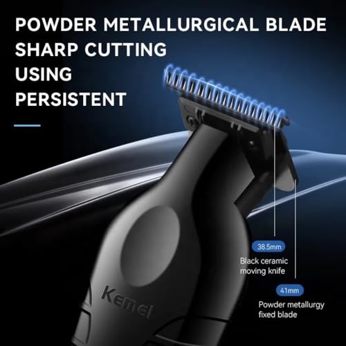 Kemei 2299 Barber Cordless Hair Trimmer 0mm Zero Gapped Carving Clipper  Professional Electric Finish Cutting Machine