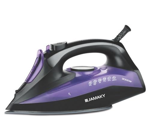 Jamaky 1096 Powerful 3000W Steam Iron for Clothes & Curtains – High-Pressure Steam, Anti-Drip, Anti-Calc, Fast Heating & Extra-Long Cord – Professional-Grade Ironing for Wrinkle-Free Fabrics