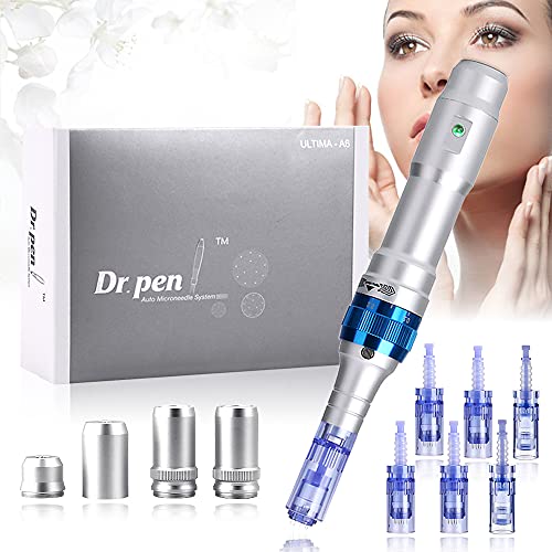 [B07KXMYLMG] TopDirect Dr.pen Ultima A6 Rechargeable Electric Microneedle Derma Pen with 2 Pcs 12PIN Needle Cartridges for Hair Loss, Scars, Acne Micro Needles, 0.25-2.5mm Adjustable