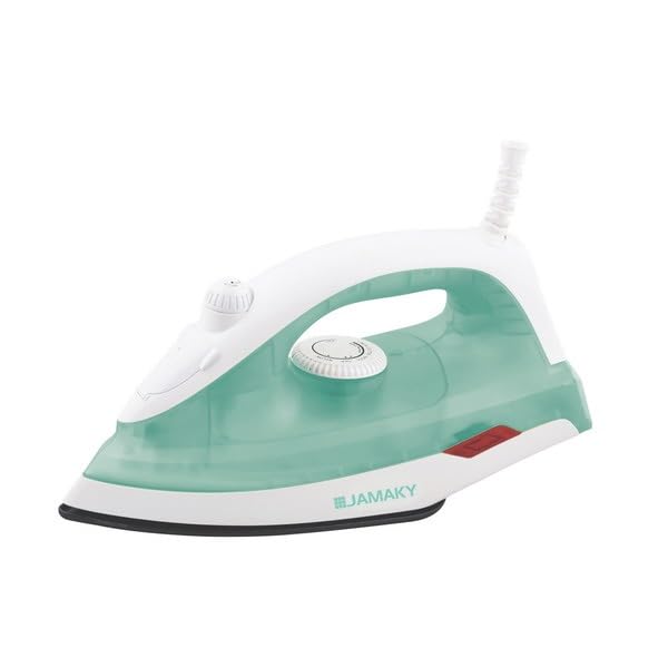 Jamaky 1800W Powerful Steam Iron for Clothes & Curtains – High-Pressure Steam, Anti-Drip, Anti-Calc, Fast Heating & Extra-Long Cord – Professional-Grade Ironing for Wrinkle-Free Fabrics jmk1002