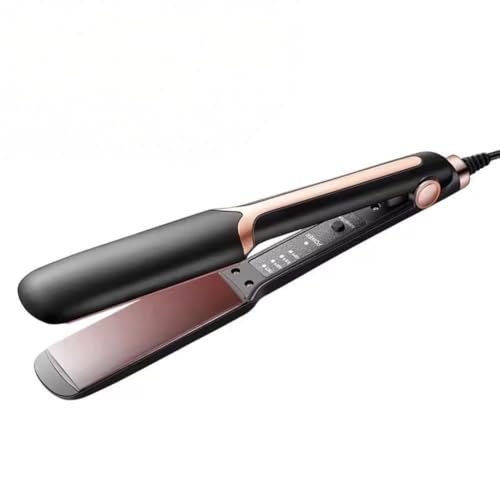 HG-660 Hair Straightener, Ceramic Plates, Temperature Control, Black and Gold