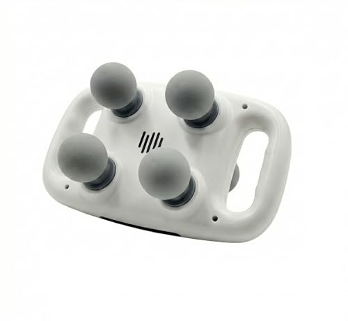 Muscle Massage Gun with Four Heads, Deep Tissue Massage, White, 10W, 2000mAh Battery, Model: