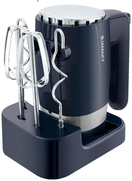 Jamaki 600W Electric Hand Mixer with Stand - Black, JMK 6001 - Powerful & Durable for Baking & Whipping