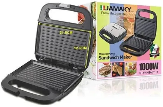 [B0FK1S6V39] Jamaky jmk 2005 metal toster non-stick Sandwich Maker 1000 Watt