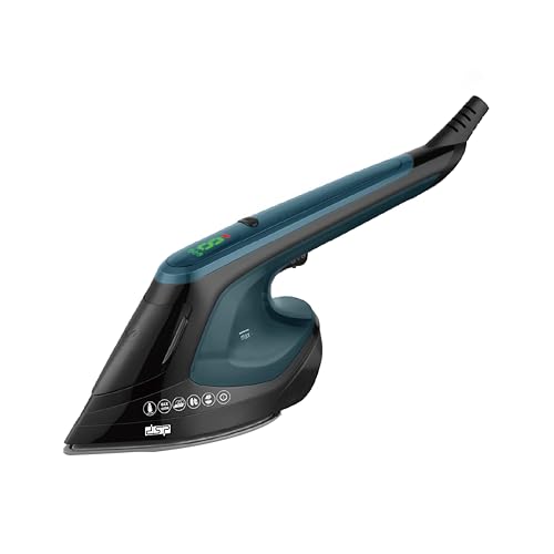 DSP Professional 2 in 1 Steam Iron, 1800W, 180ml Water Tank, 20s Preheat, LED Display, 143x97mm Ceramic Plate, Home & Travel Use, KD1170