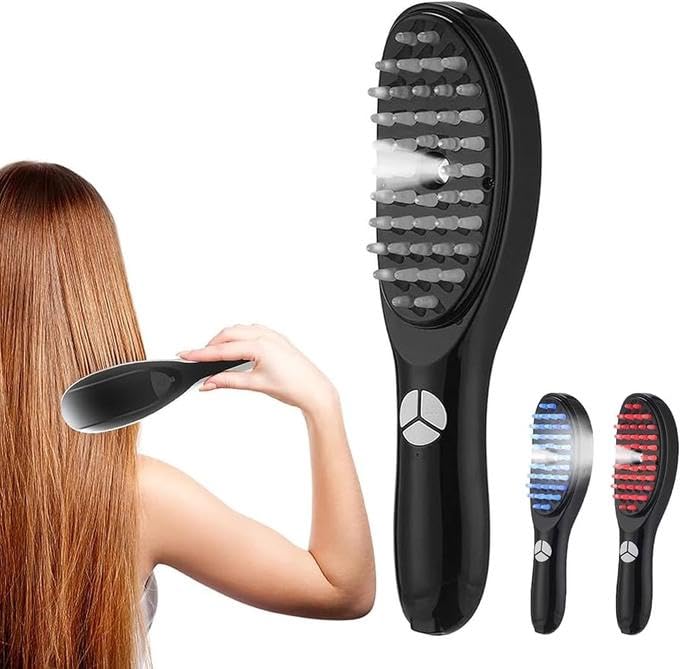 [B0FL1375WJ] Multifunctional Scalp Massager Brush with Light Therapy, Ultrasonic Hair Comb, Electric Steam Hair Massager for Comfortable and Energizing Hair Care Experience
