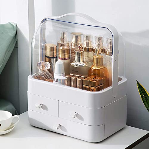[B09XBBX4TF] Makeup Organiser Cosmetic Storage Drawers, Skincare Organiser Beauty Storage Box for Dresser Bathroom Dustproof Waterproof, Gifts for Women