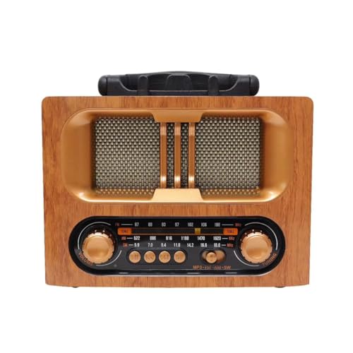 [B0GDP7SDFV] راديو خشبي كلاسيكي ريترو من ماير AM/FM/SW، AUX، TF، M-1931BT