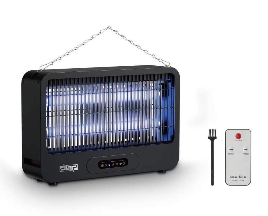KD3099 Mosquito Killer Lamp, 20W UV 365nm Insect Killer Lamp with Timer and Remote Control, Indoor and Outdoor Use for Wall or Table