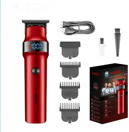 VGR V-987 Professional Rechargeable Hair Trimmer with Rustproof Head Cordless Ceramic Blades with Cutting Control Combs for Men or Family Powered on Rechargeable Li-ion Battery