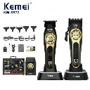 Kemei Max Km-8572 Pro Luxury Plastic Packed Professional Barber Clipper Box Cordless Trimmer 3in1 Set with Electric Dock